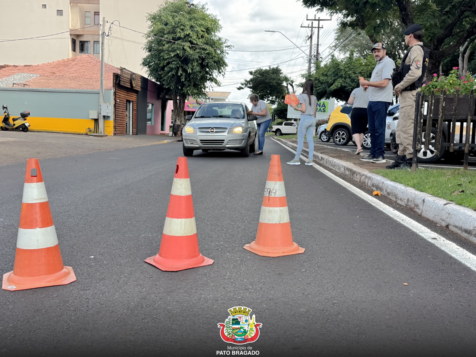Blitz educativa marca ação do Maio Amarelo em Pato Bragado