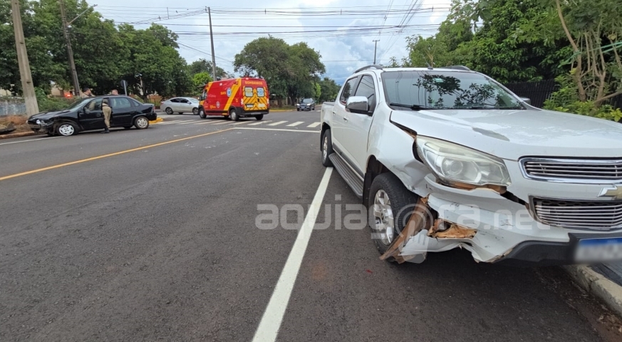 Idoso fica ferido em acidente no centro de Marechal Rondon