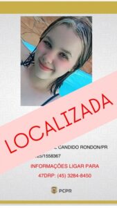 Adolescente de 15 anos que estava desaparecida é encontrada