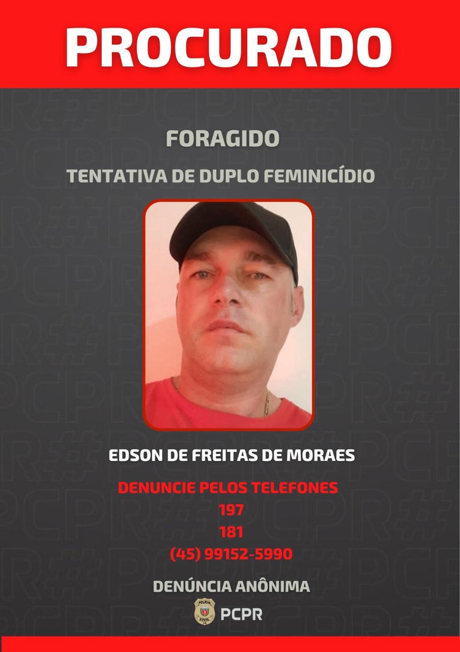 Policia Civil procura autor de dupla tentativa de feminicídio em Toledo