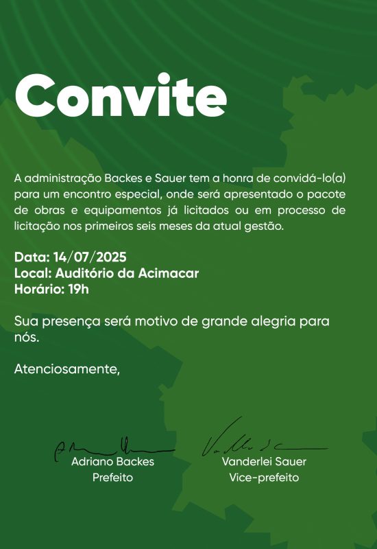 Convite especial para esta segunda-feira (14) à noite