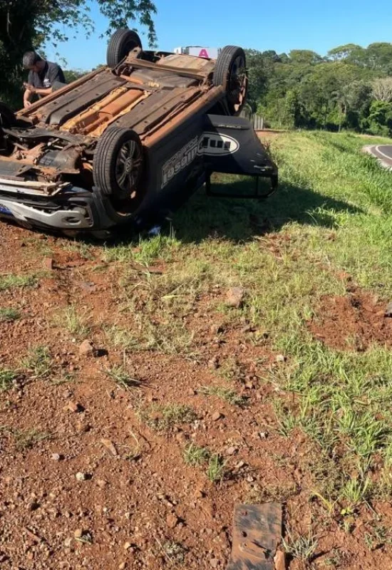 Novo capotamento na “Curva da Coresul”