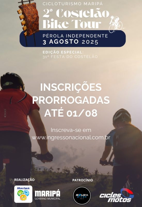 Inscrições prorrogadas para o 2º Costelão Bike Tour em Pérola Independente
