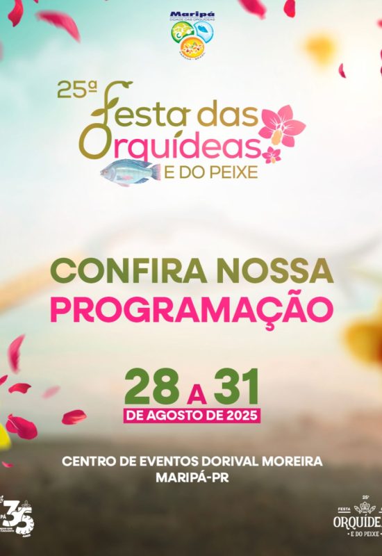 Com shows de Guilherme & Santiago e Traia Véia, Festa das Orquídeas e do Peixe deve atrair mais de 60 mil visitantes em Maripá