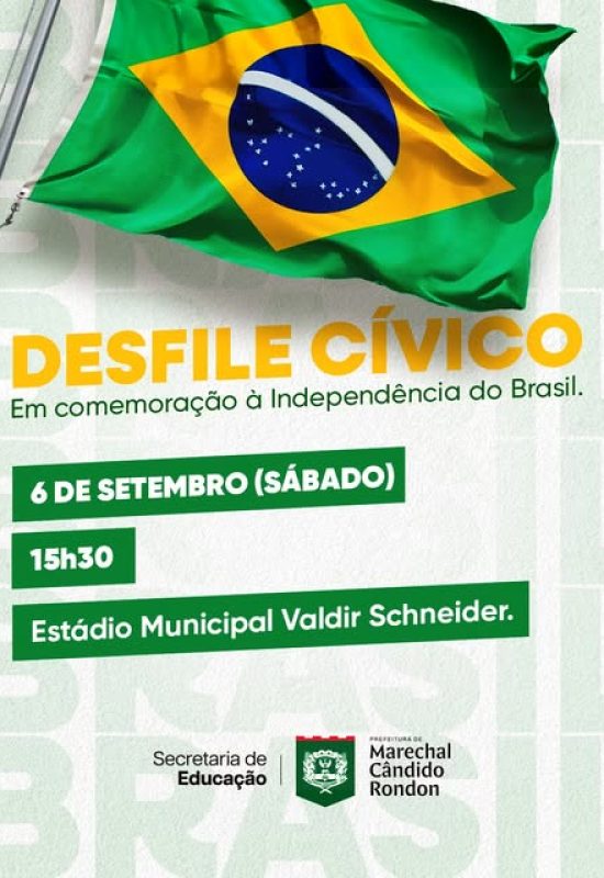 Desfile Cívico acontece neste sábado em Marechal Cândido Rondon