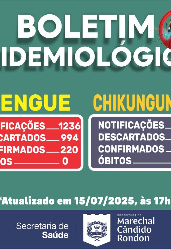 Divulgado novo boletim da dengue em Marechal Rondon