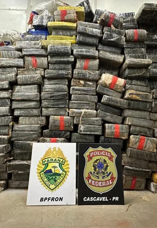 Operação policial apreende mais de 2 toneladas de maconha próximo a Toledo