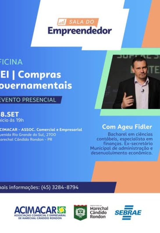 Prefeitura promove palestra gratuita sobre Compras Governamentais