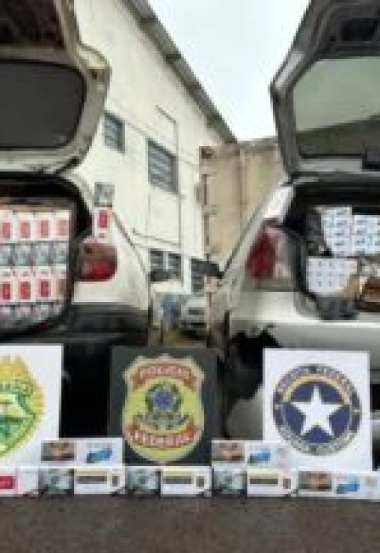 Policia apreende veículos com cigarros Paraguaios