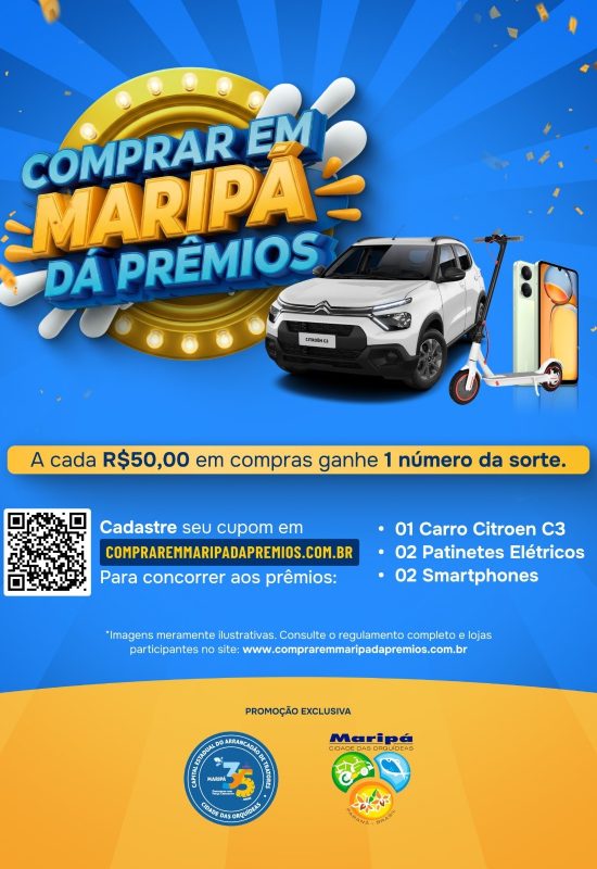 Campanha “Comprar em Maripá dá Prêmios” vai sortear um carro zero Km